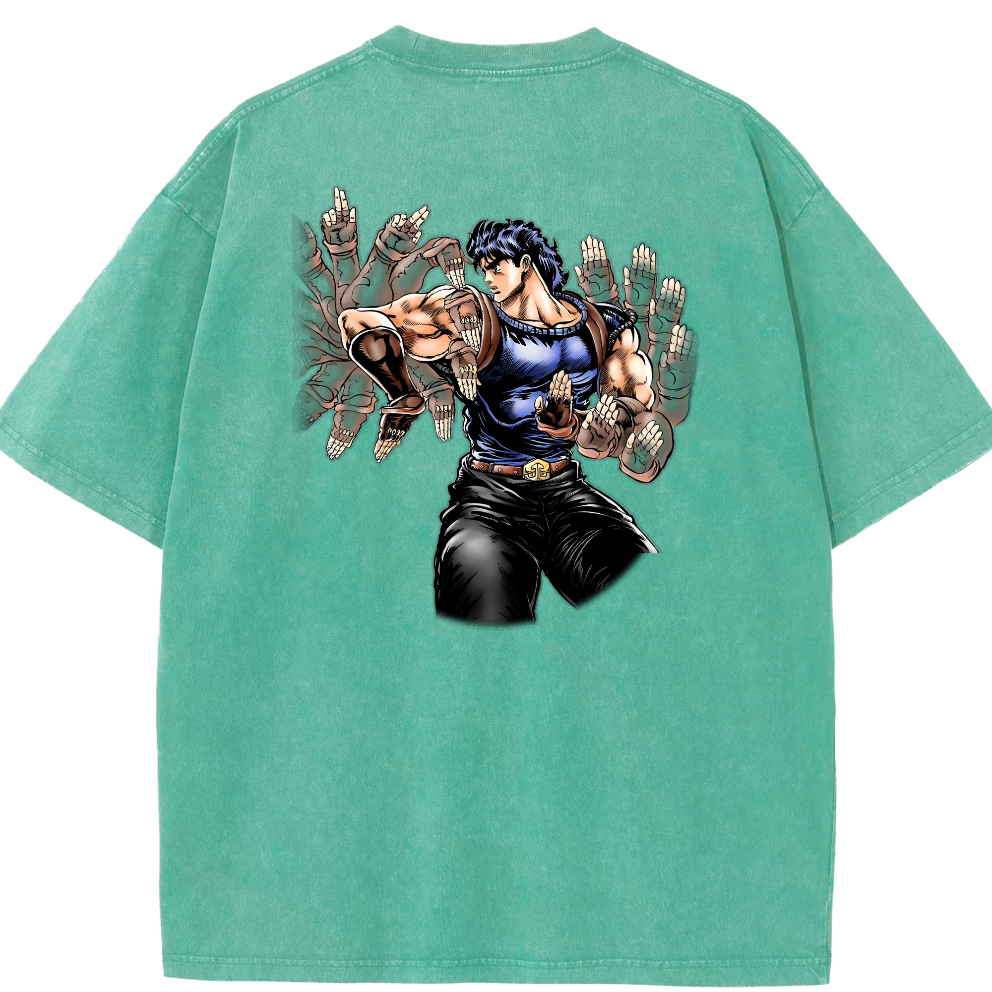 （画像用） ジョジョの奇妙な冒険 /ジョナサン?ジョースター JoJo's Bizarre Adventure Jonathan Joestar 綿100% ヴィンテージ風 半袖Tシャツ（背面プリント）